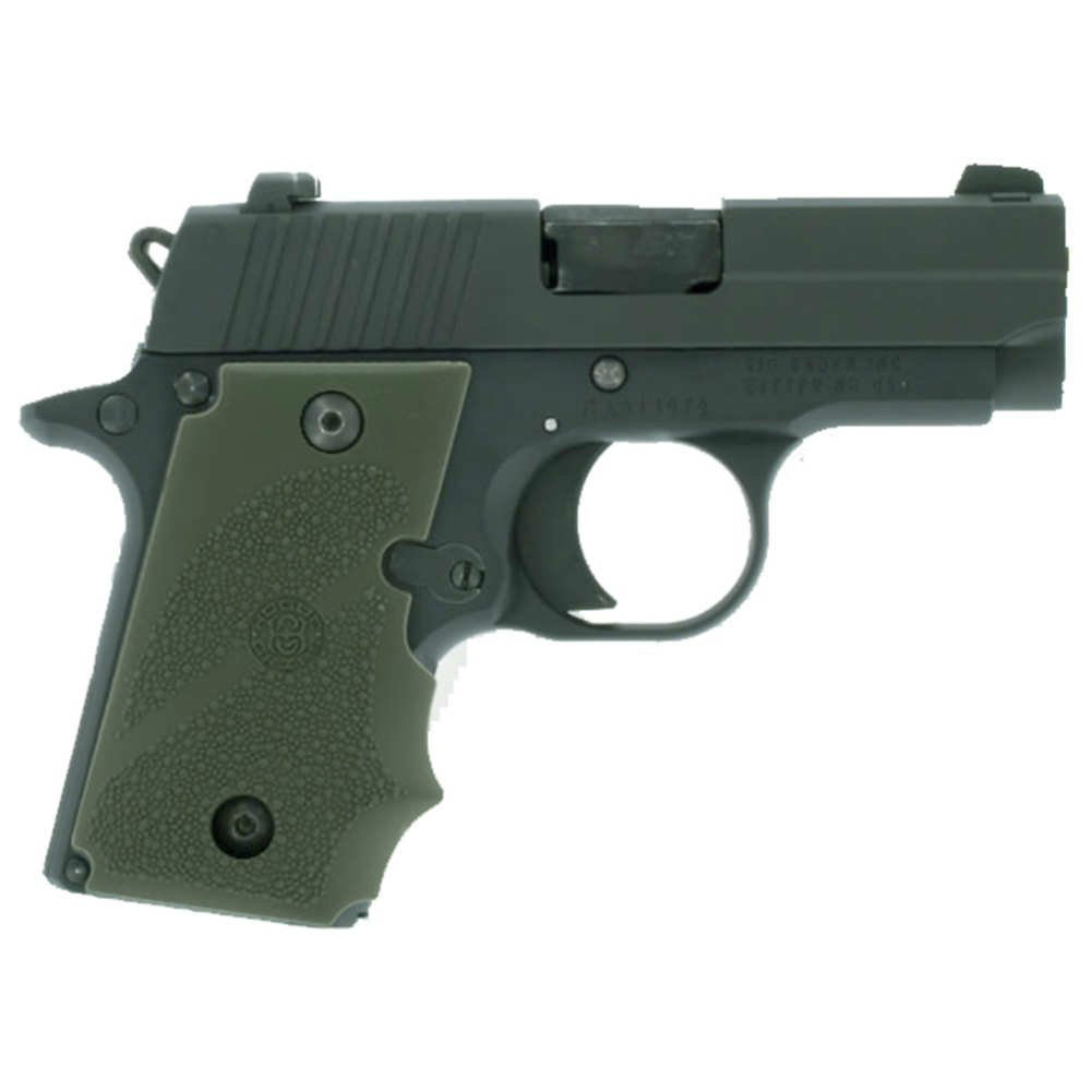 Hogue Sig Sauer P238 Rubber Grip With Finger Grooves-OD Green-38001 ...