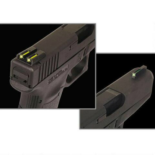 TruGlo Tritium Fiber Optic Green/Yellow Sight Set For Glock 42/43/43X ...