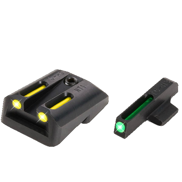 Truglo 1911 Novak 270 Green Front450 Yellow Rear Tfo Sight Set